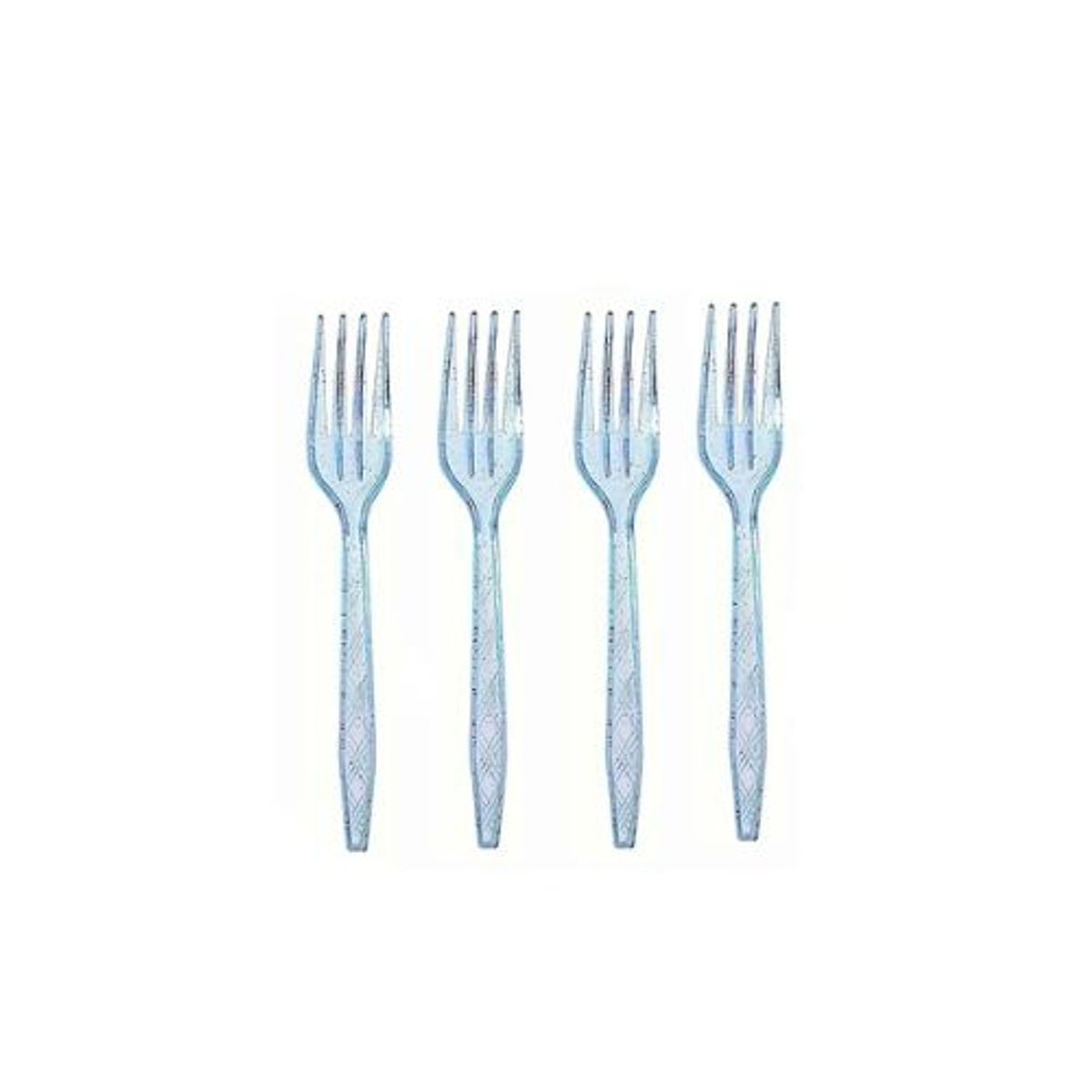 GENERICO - Cucharas Plasticas Color Azul 12pcs 15cm
