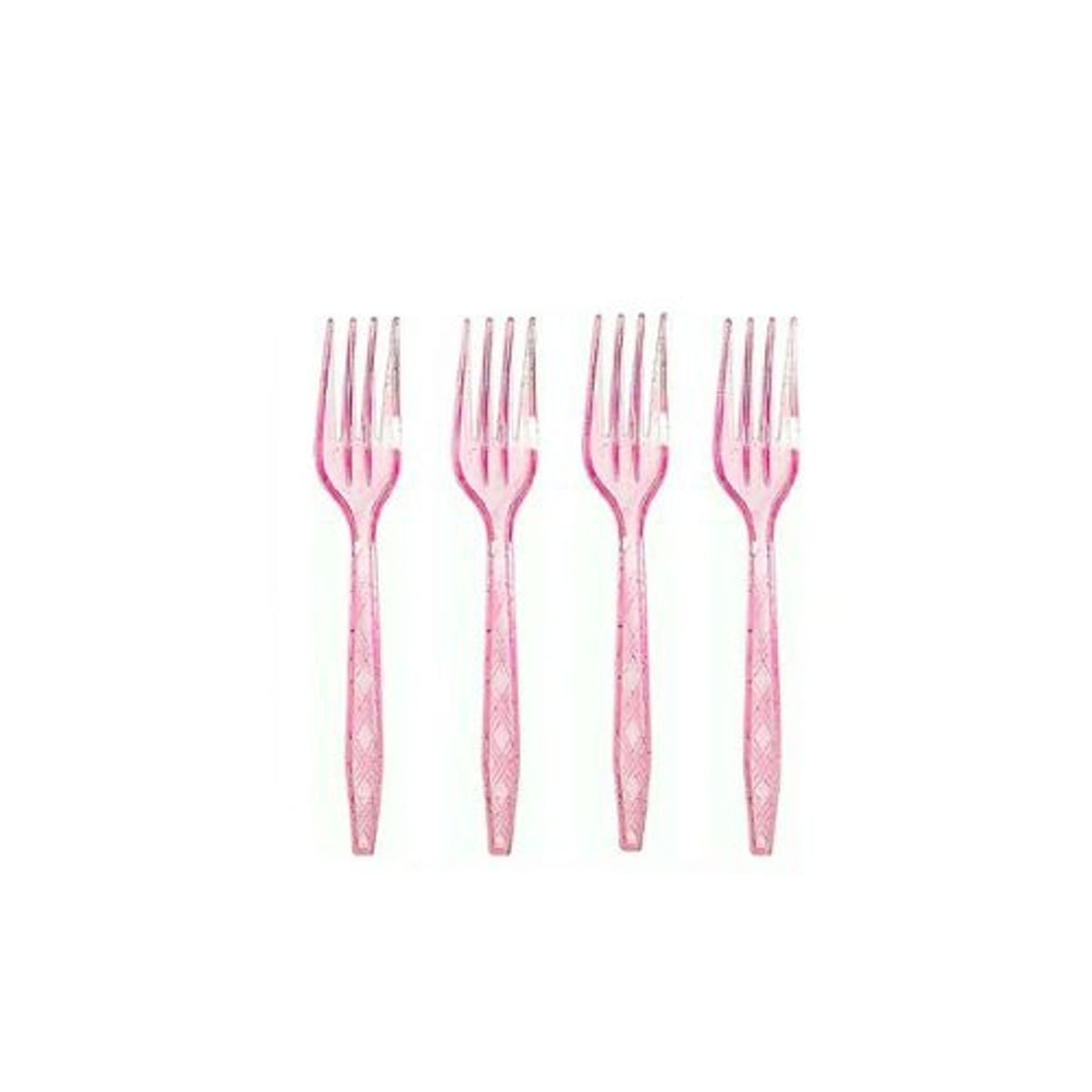 GENERICO - Tenedores Plasticos Color Rosa 12Pcs 16Cm