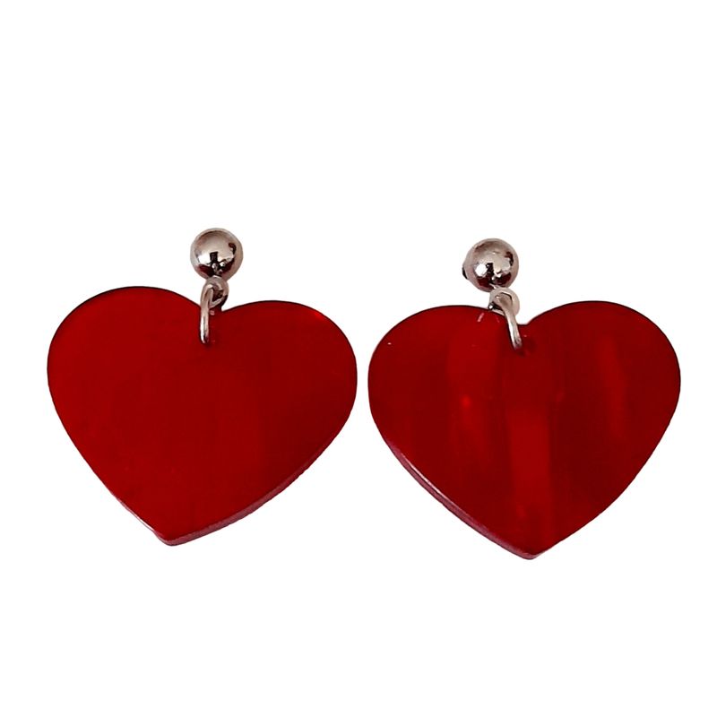 CATHALIFAUDJOYAS - aros acrilico corazón CathalifaudJoyas