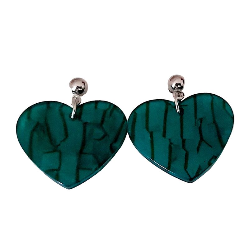 CATHALIFAUDJOYAS - aros acrilico corazón CathalifaudJoyas