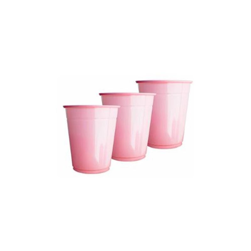 GENERICO - Vaso Plastico Rosa 250ml 25pcs