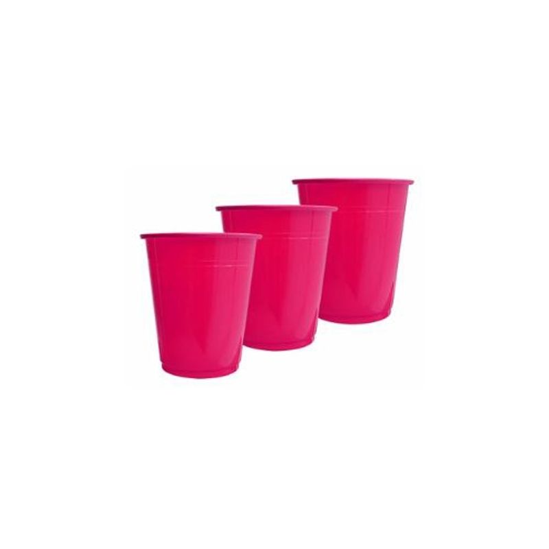 GENERICO - Vaso Plastico Fucsia 250ml 25pcs