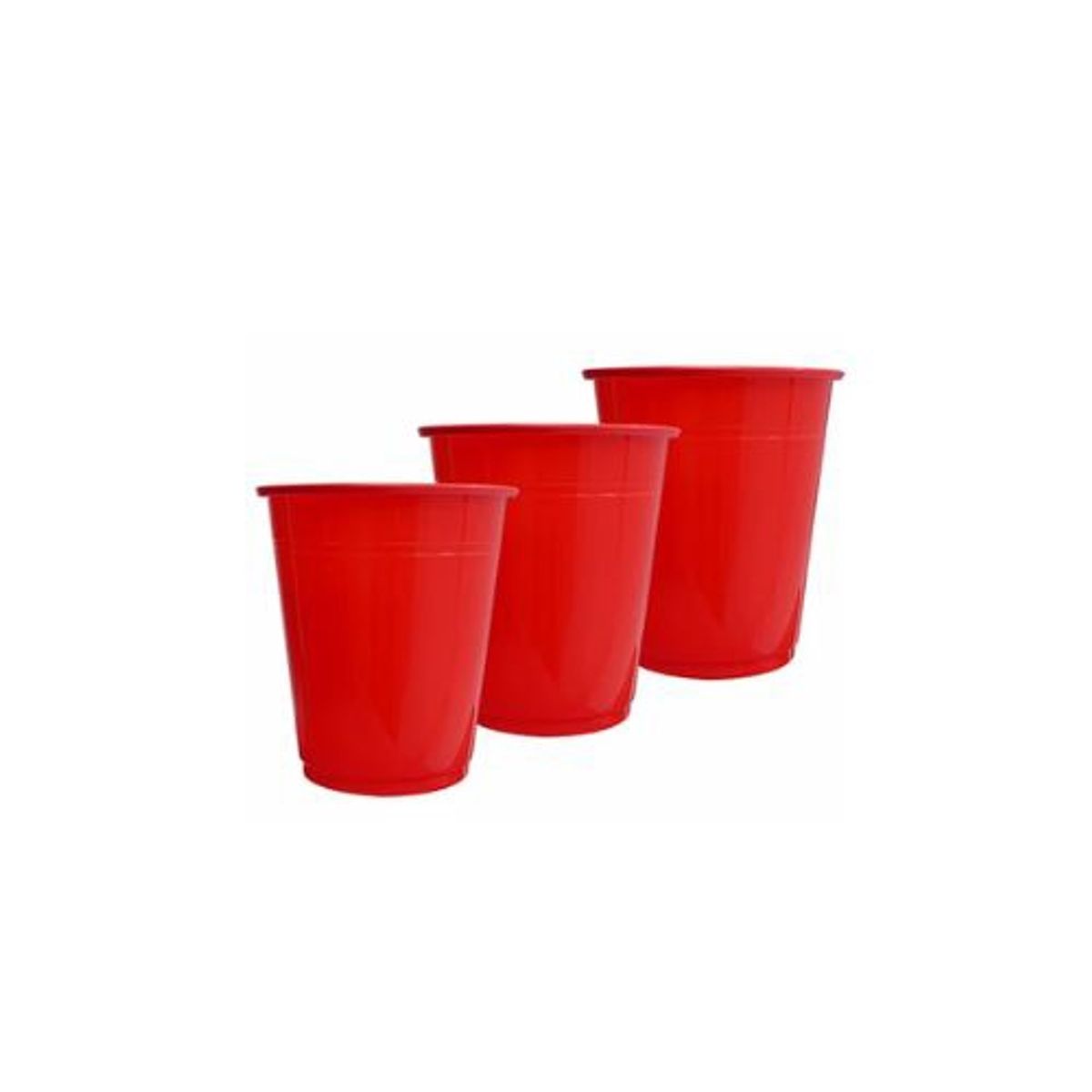 GENERICO - Vaso Plastico Rojo 250ml 25pcs