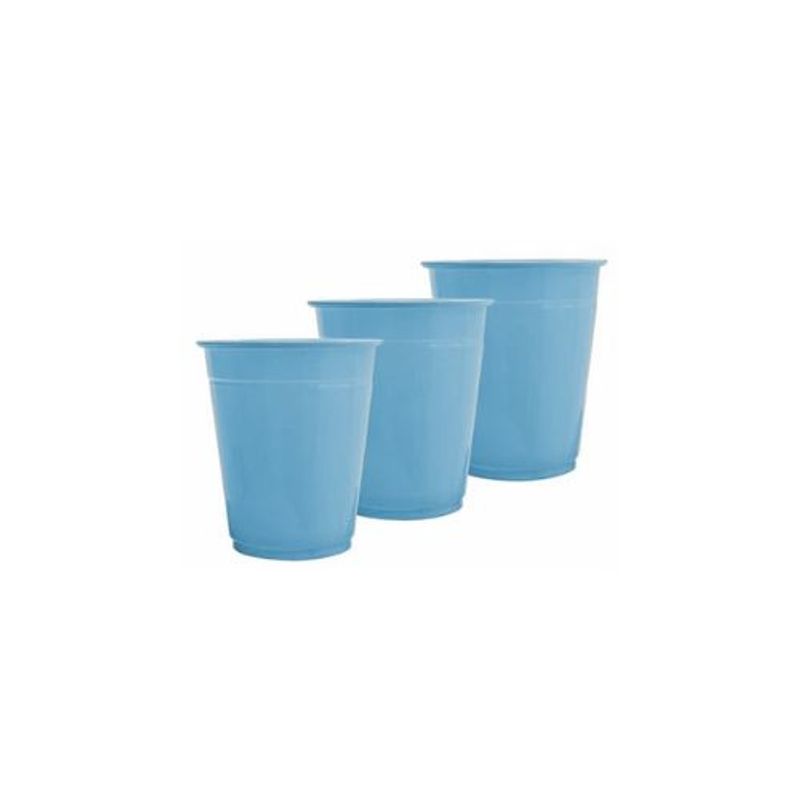 GENERICO - Vaso Plastico Azul Claro 250ml 25pcs