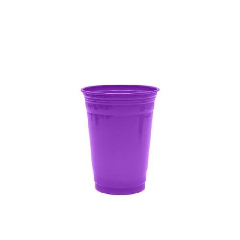 GENERICO - Vaso Plastico Morado 16oz 560ml 10pcs