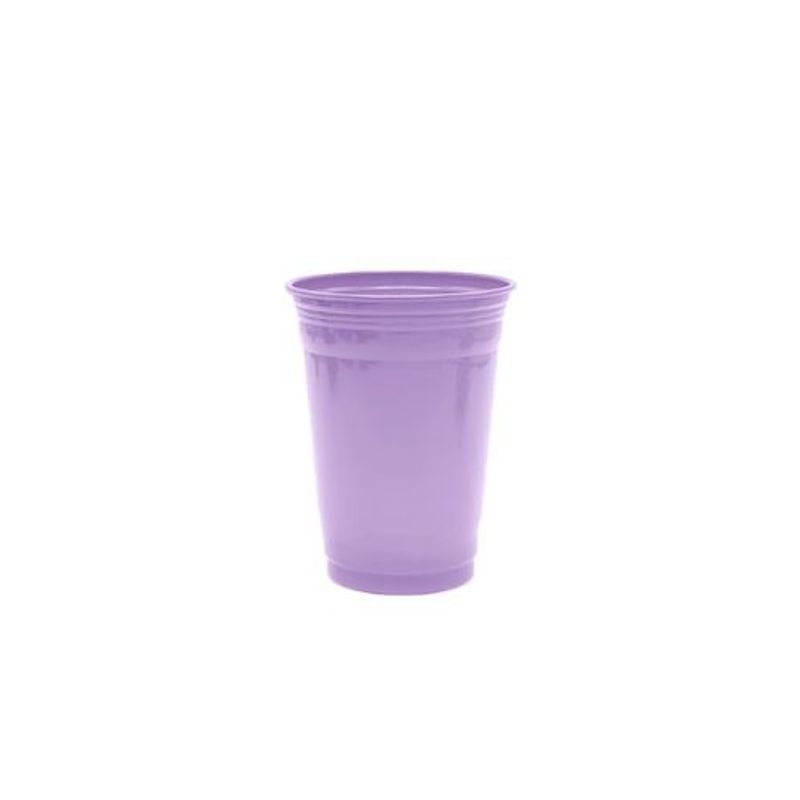 GENERICO - Vaso Plastico Lila 16oz 560ml 10pcs