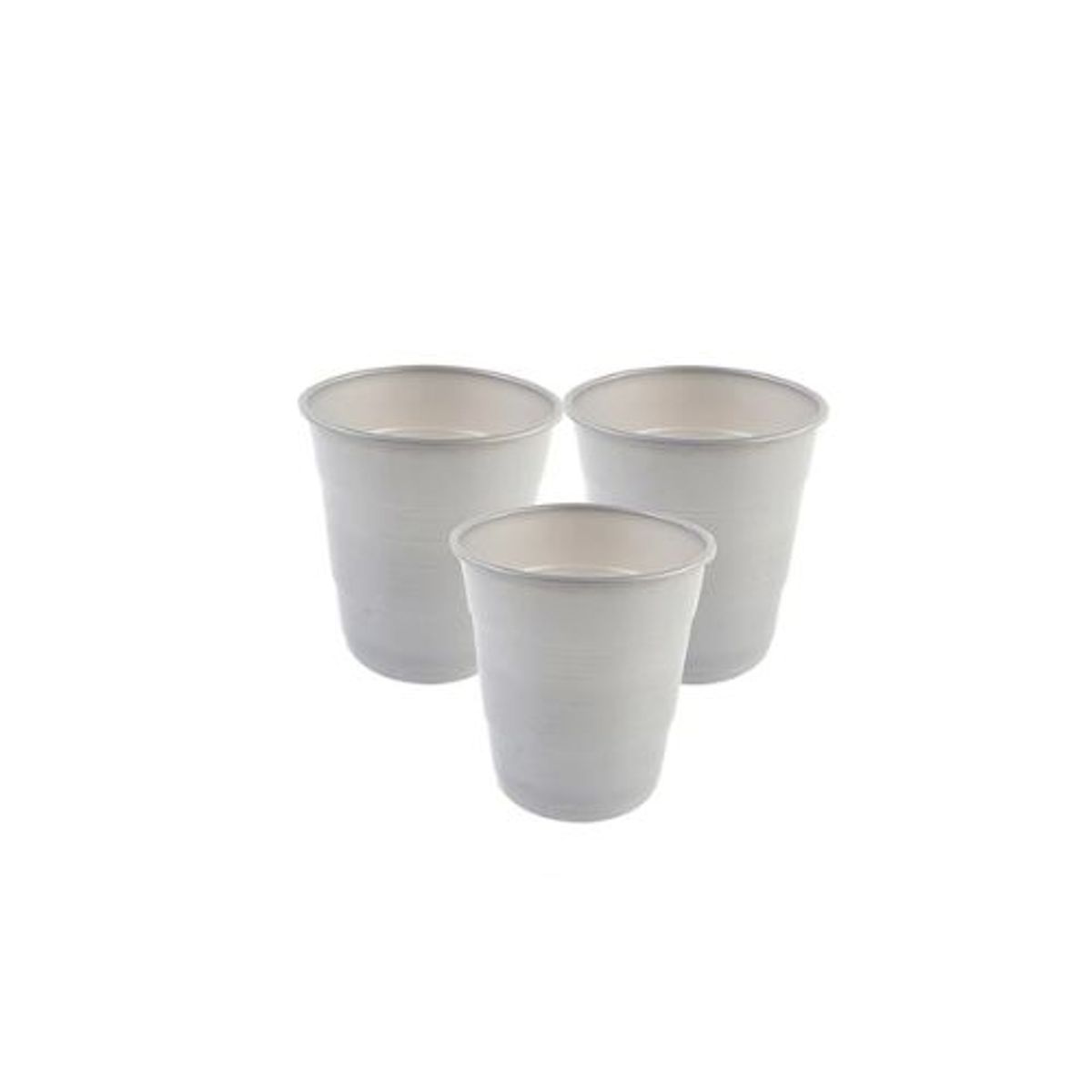 GENERICO - Vaso Plastico Color Plateado 300ml 10pcs