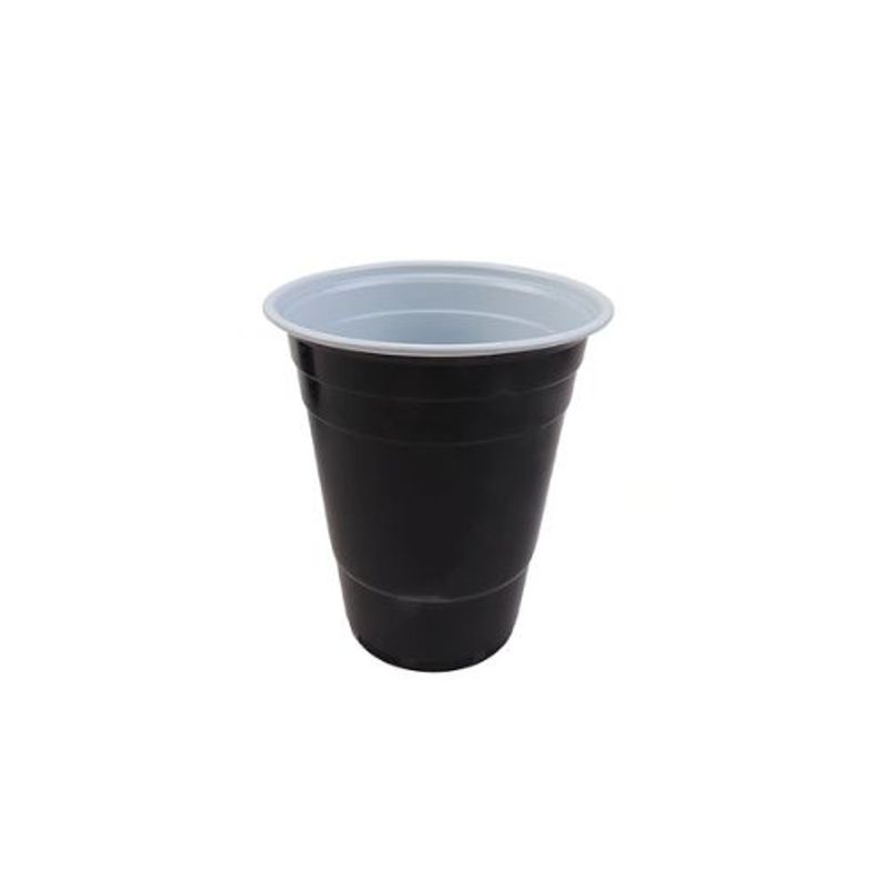 GENERICO - Vaso Plastico Color Negro 500ml 10pcs