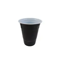 GENERICO - Vaso Plastico Color Negro 500ml 10pcs
