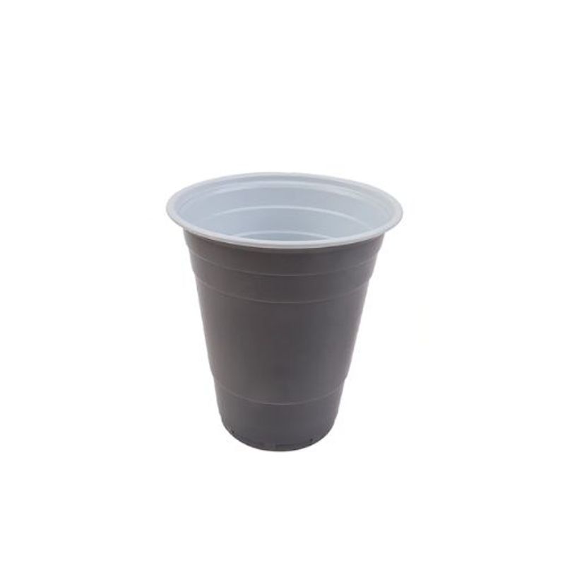 GENERICO - Vaso Plastico Color Gris 500ml 10pcs