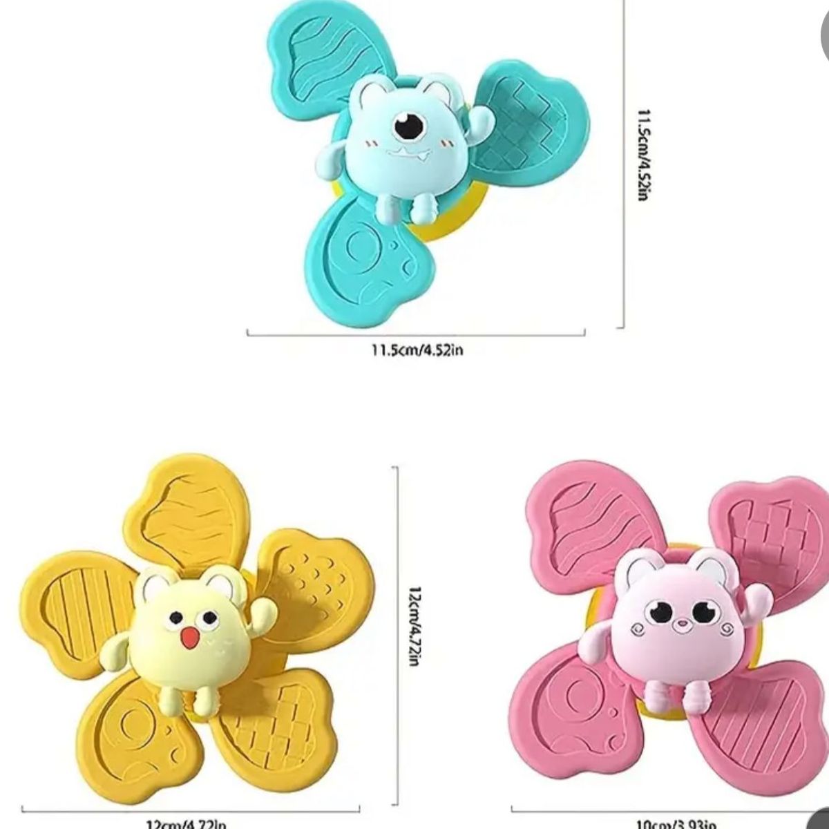 GENERICO - Set de 3 spinner sensoriales para bebés