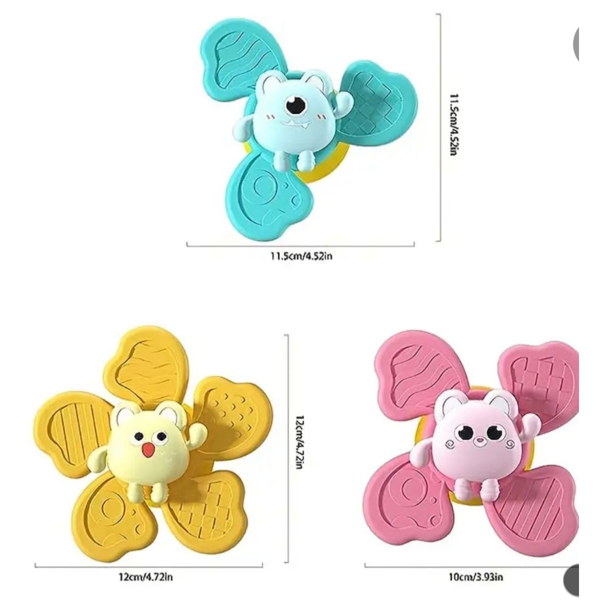 GENERICO - Set de 3 spinner sensoriales para bebés