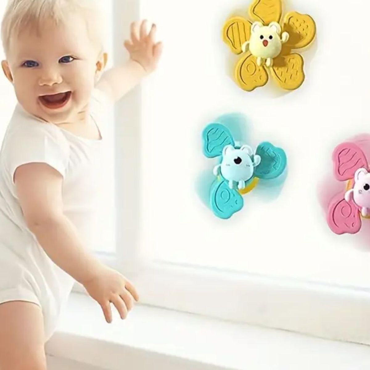 GENERICO - Set de 3 spinner sensoriales para bebés