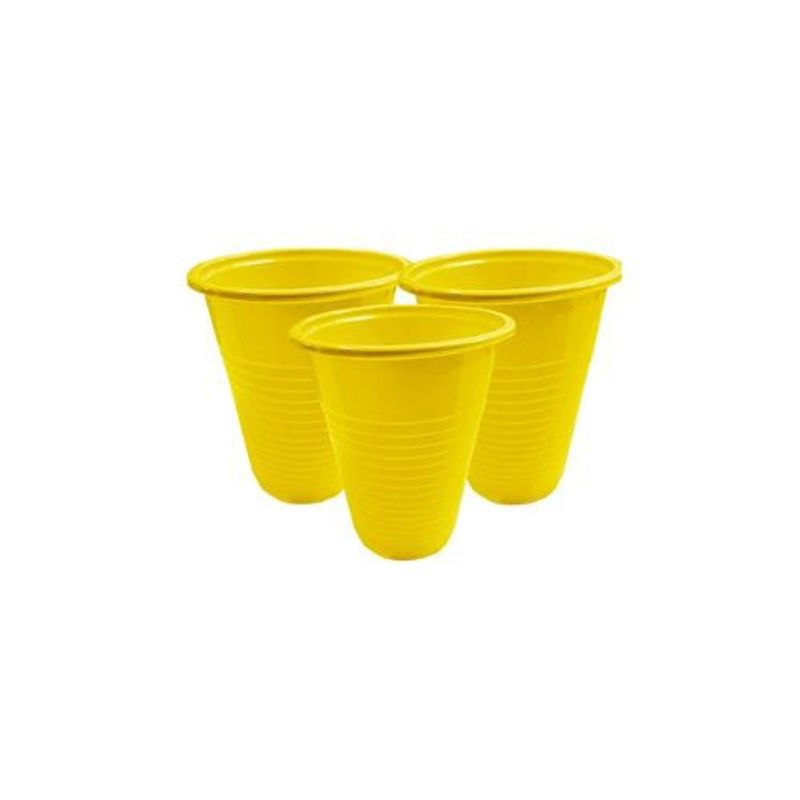 GENERICO - Vasos Plastico Amarillo 200ml 25pcs