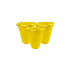 GENERICO - Vasos Plastico Amarillo 200ml 25pcs