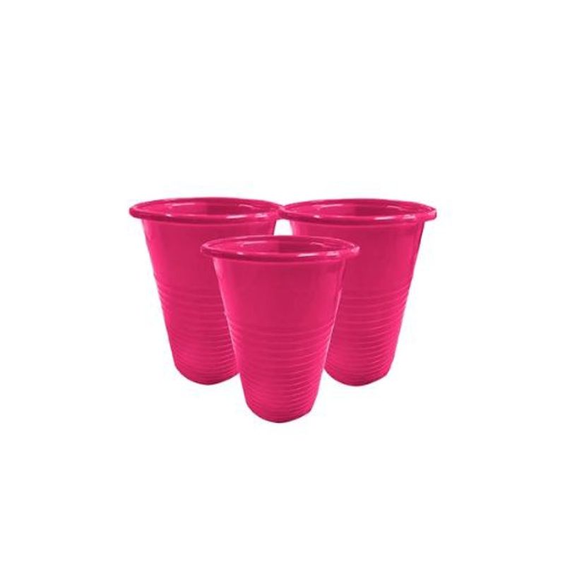 GENERICO - Vasos Plastico Fucsia 200ml 25pcs
