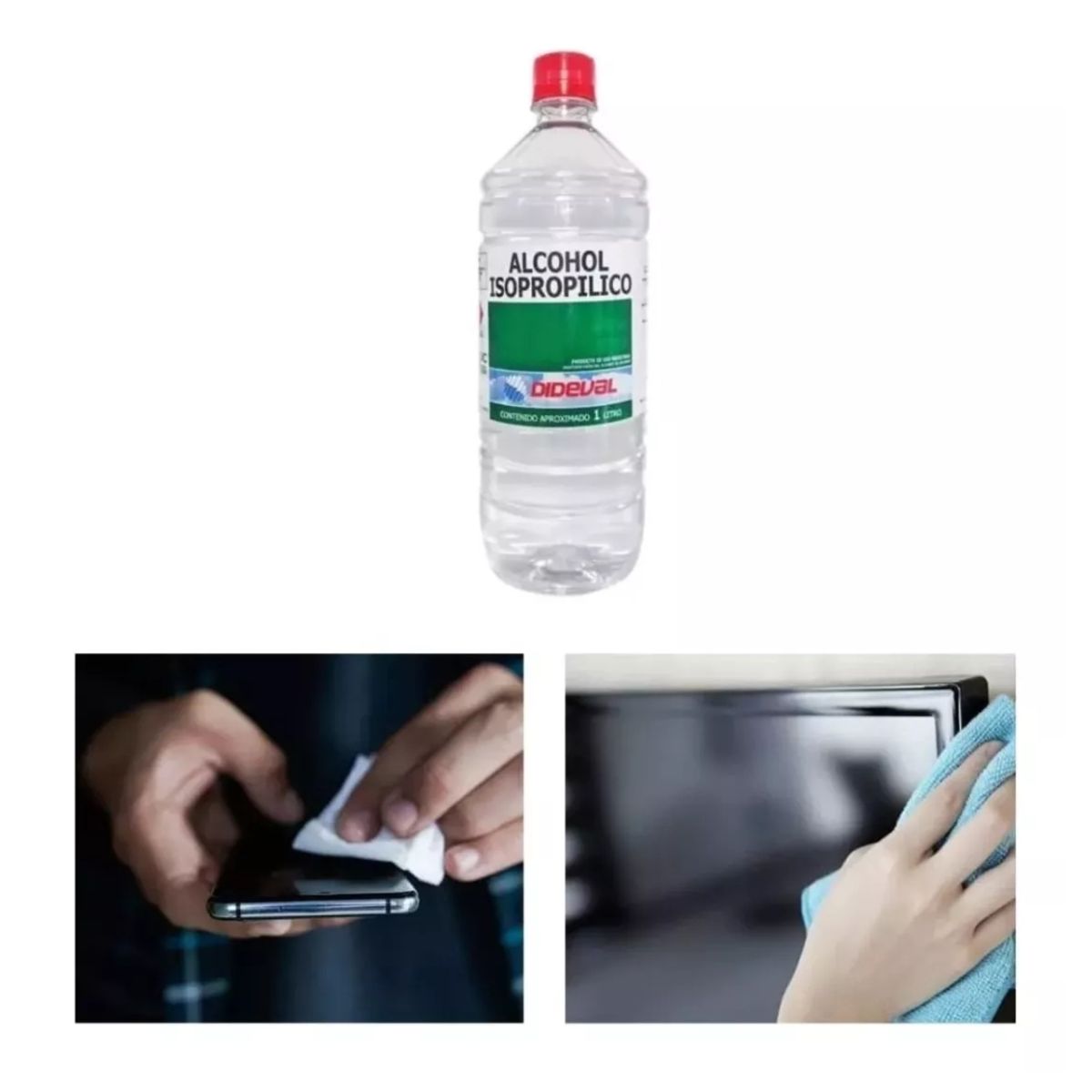 GENERICO - Alcohol Isopropílico 99,7% 1 Litro Dideval