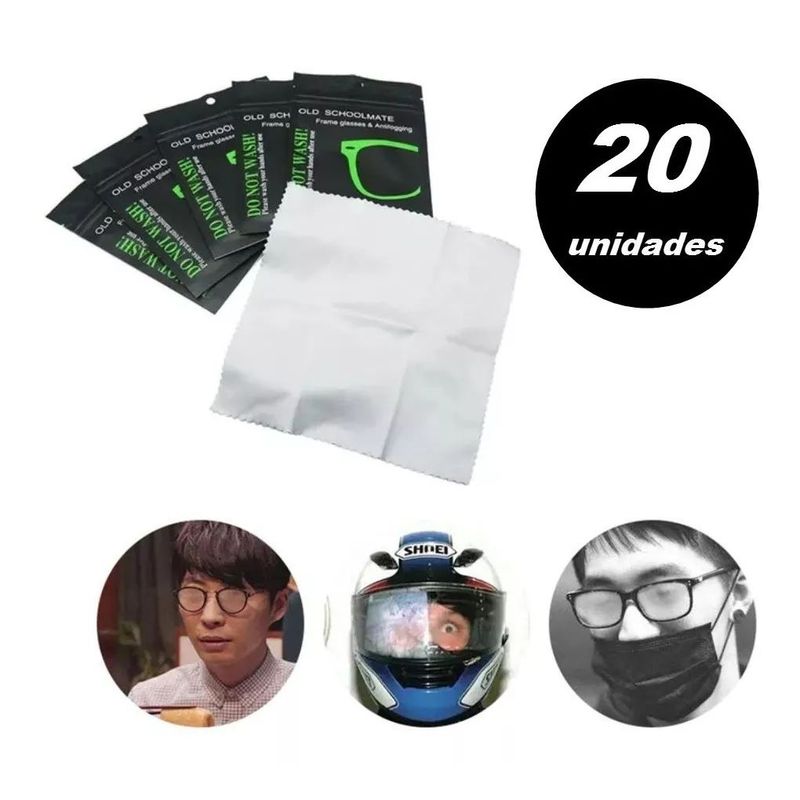 KUANGYE - 20 Unid Paño Antiempañante Para Lentes Reutilizable Limpieza