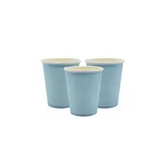 GENERICO - Vasos De Cartón Celeste 6pcs 250cc
