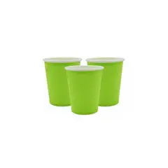 GENERICO - Vasos De Cartón Verde 6pcs 250cc