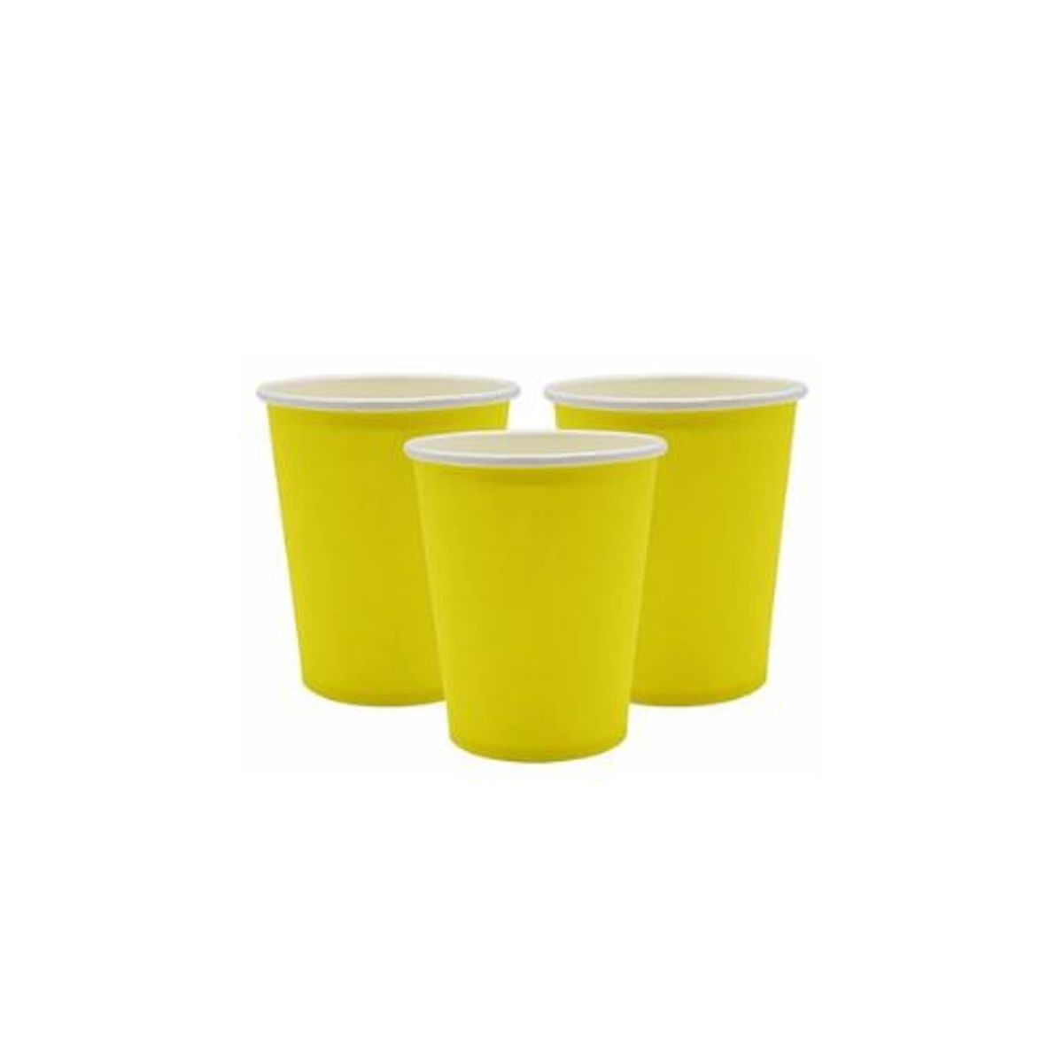 GENERICO - Vasos De Cartón Amarillo 6pcs 250cc