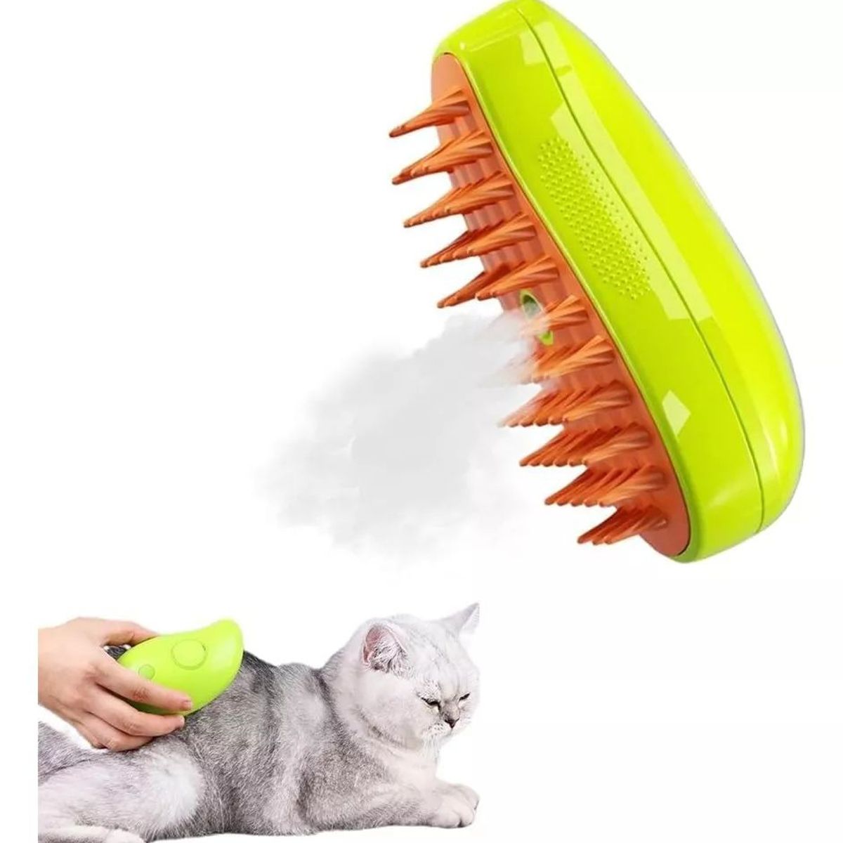 KUANGYE - Cepillo Para Gatos De Vapor Autolimpiante 3 En 1 Para Gatos