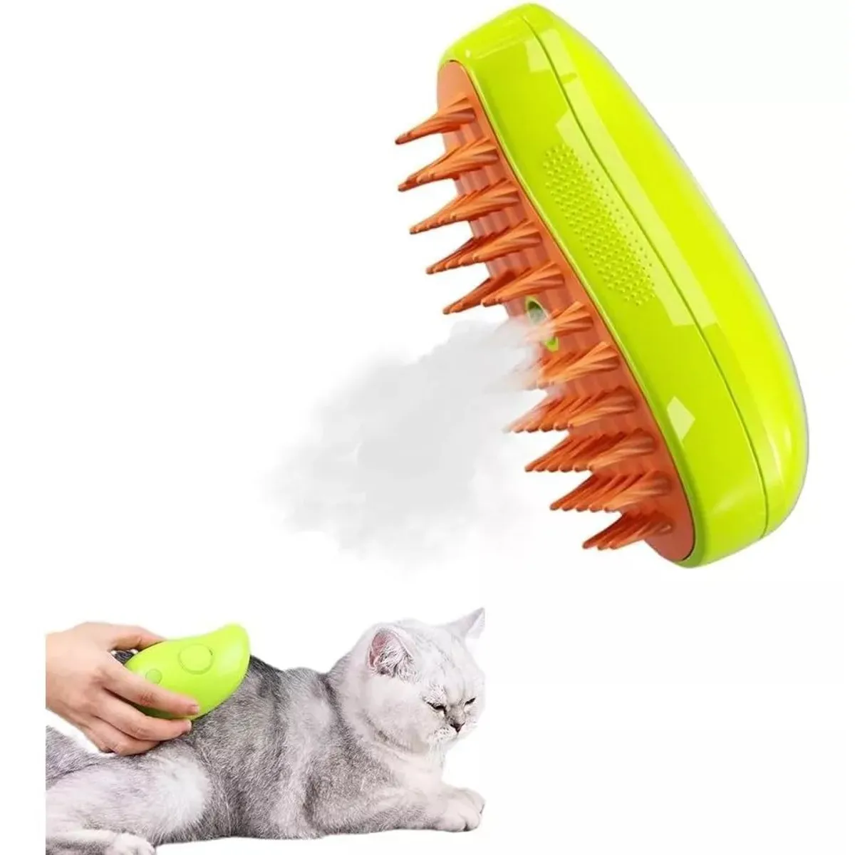KUANGYE - Cepillo Para Gatos De Vapor Autolimpiante 3 En 1 Para Gatos