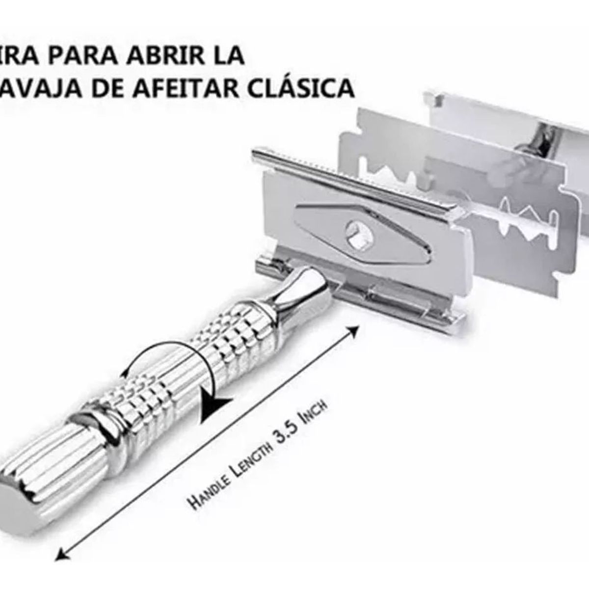 KUANGYE - Maquinilla De Afeitar Acero Inoxidable Doble Filo