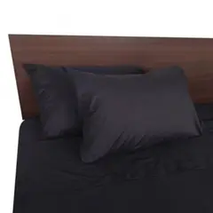 ILLUSIONS - Sábanas King De 144 Hilos Máximo Confort Negro