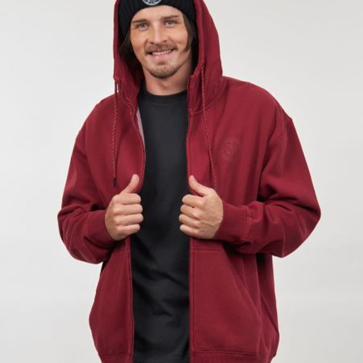 POLEMIC - Poleron pigment dye oversized fit rojo Polemic