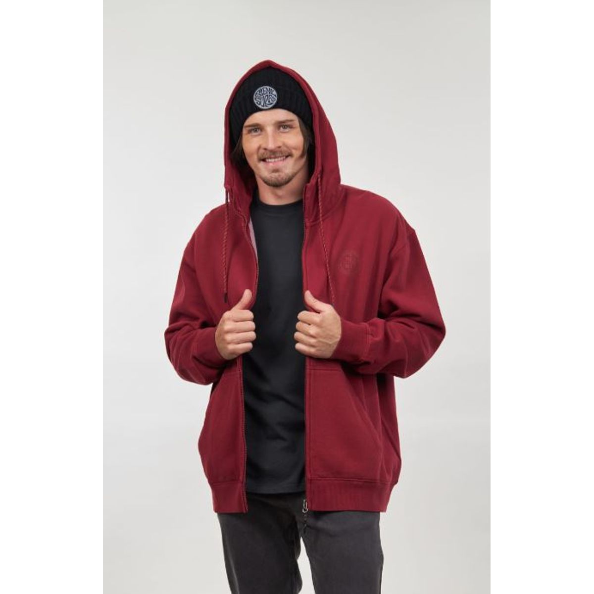 POLEMIC - Poleron pigment dye oversized fit rojo Polemic