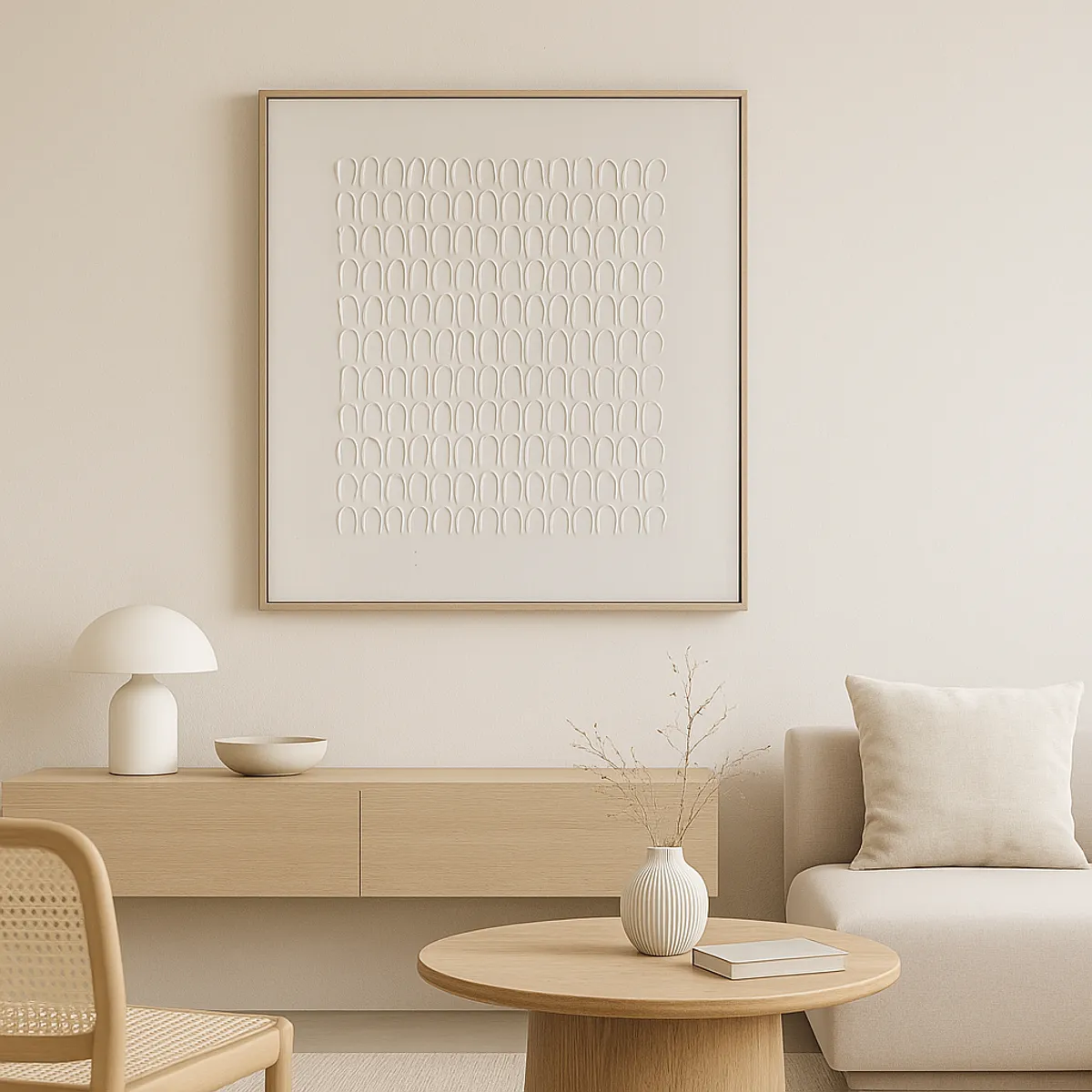 GENERICO - Cuadro decorativo Blanco 90x70