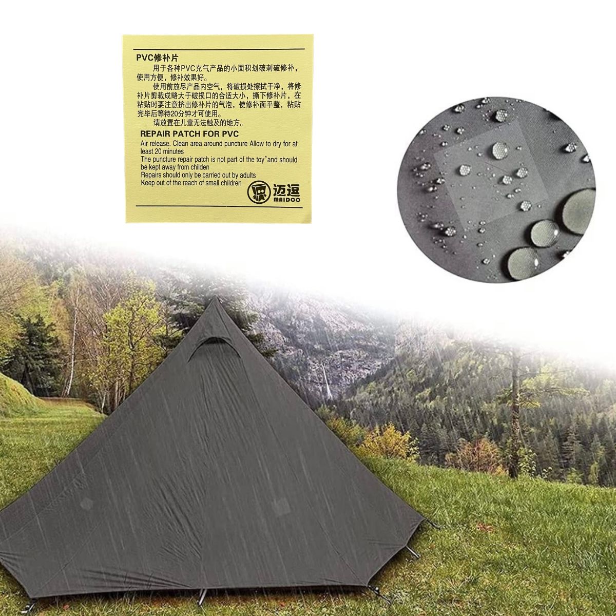 GENERICO - Parche Transparente Para Carpas Tienda De Campaña Y Parkas