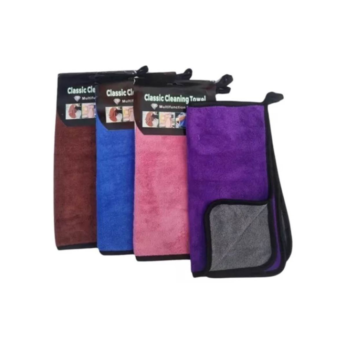 GENERICO - Pack 12 Paño Toalla Micro Fibra Limpiza Multifuncional 27x27