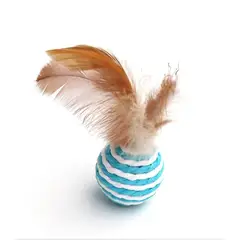 GENERICO - Pelota De Juguete Para Gato Cuerda De Plumas