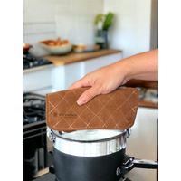 Paño Cocina parrillero Aislante 100% cuero En Varas BBQ 20x20 cms