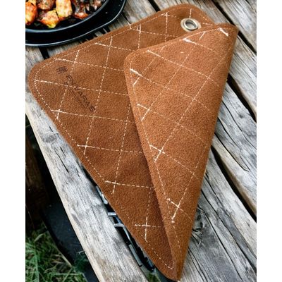 Imagen 2 del producto Paño Cocina parrillero Aislante 100% cuero En Varas BBQ 20x20 cms