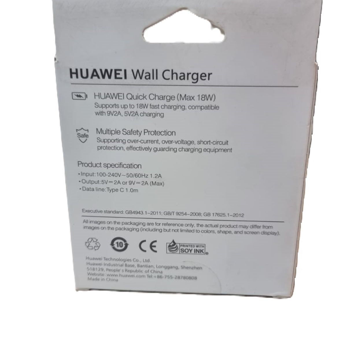HUAWEI - CARGADOR TIPO C 18W HUAWEI