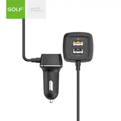 GEN - CARGADOR AUTOMOVIL 4USB 60W MAX CONEXIÃ“N FRONTAL + EXTENSION TRASERA