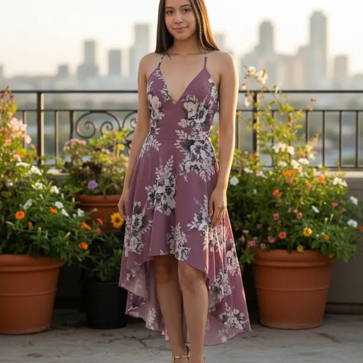 LUNA - Vestido Semi Largo De Fiesta Francheska Mujer