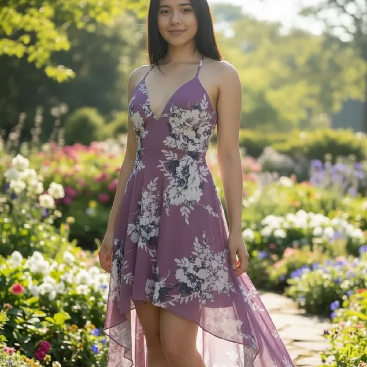 LUNA - Vestido Semi Largo De Fiesta Francheska Mujer