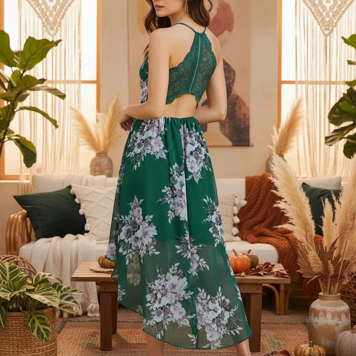 LUNA - Vestido Semi Largo De Fiesta Francheska Mujer