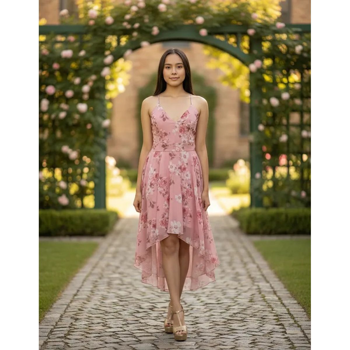 LUNA - Vestido Semi Largo De Fiesta Francheska Mujer