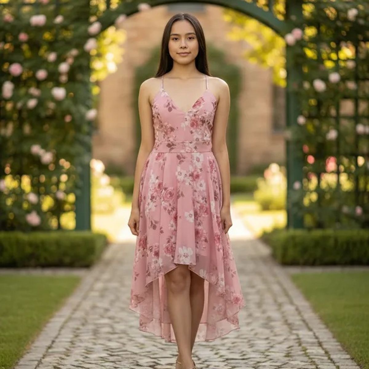 LUNA - Vestido Semi Largo De Fiesta Francheska Mujer