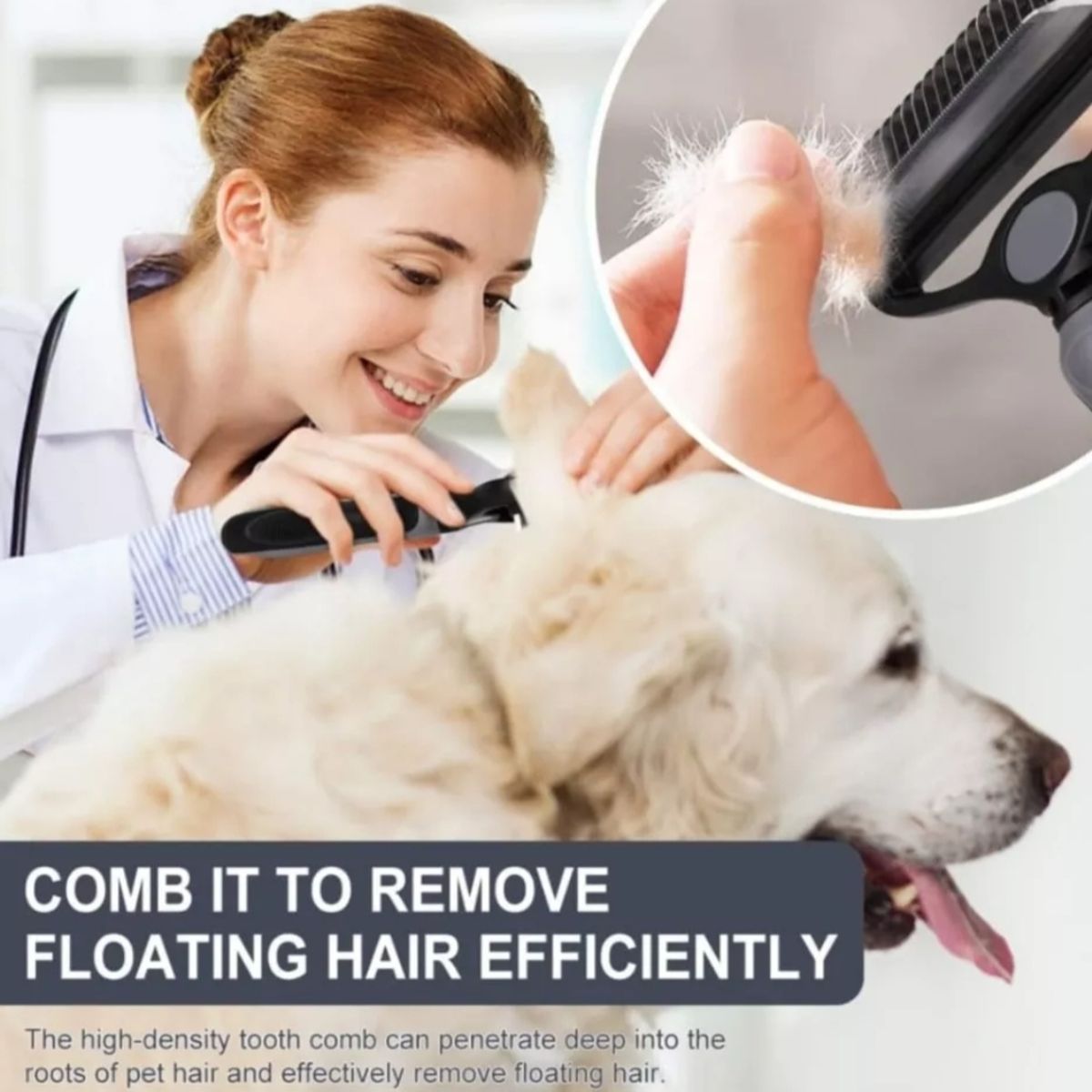 GENERICO - Peine Quita Nudos Para Mascotas Cepillo Corta Pelos