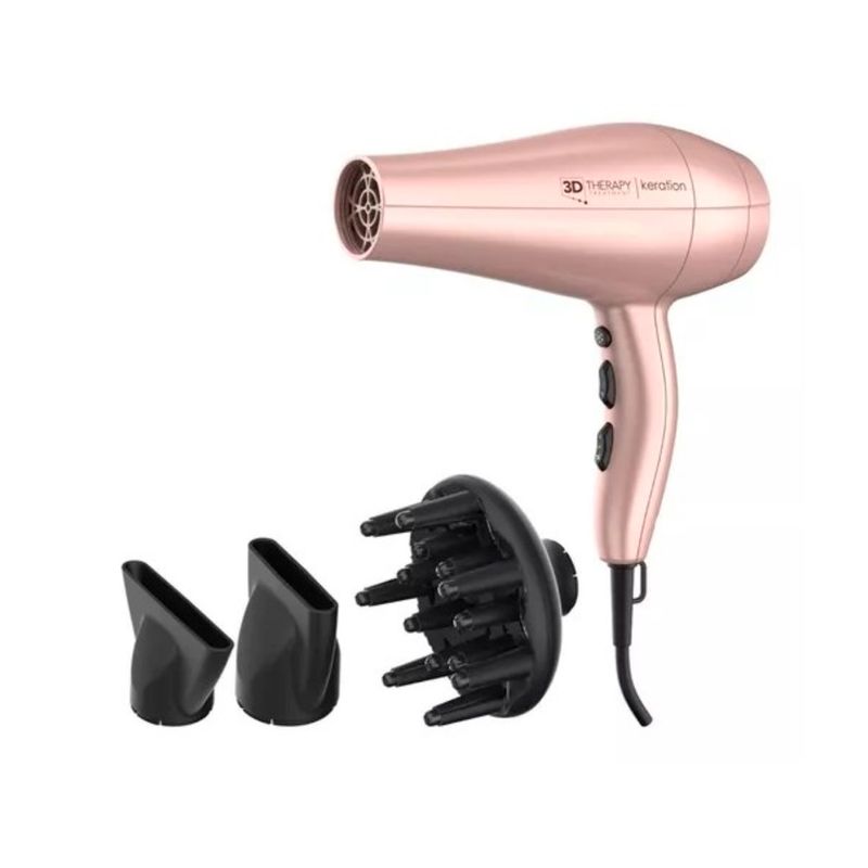 GAMA - Secador de Pelo Gama Diva 3D Keration Ceramic Ion 2200W Rosa