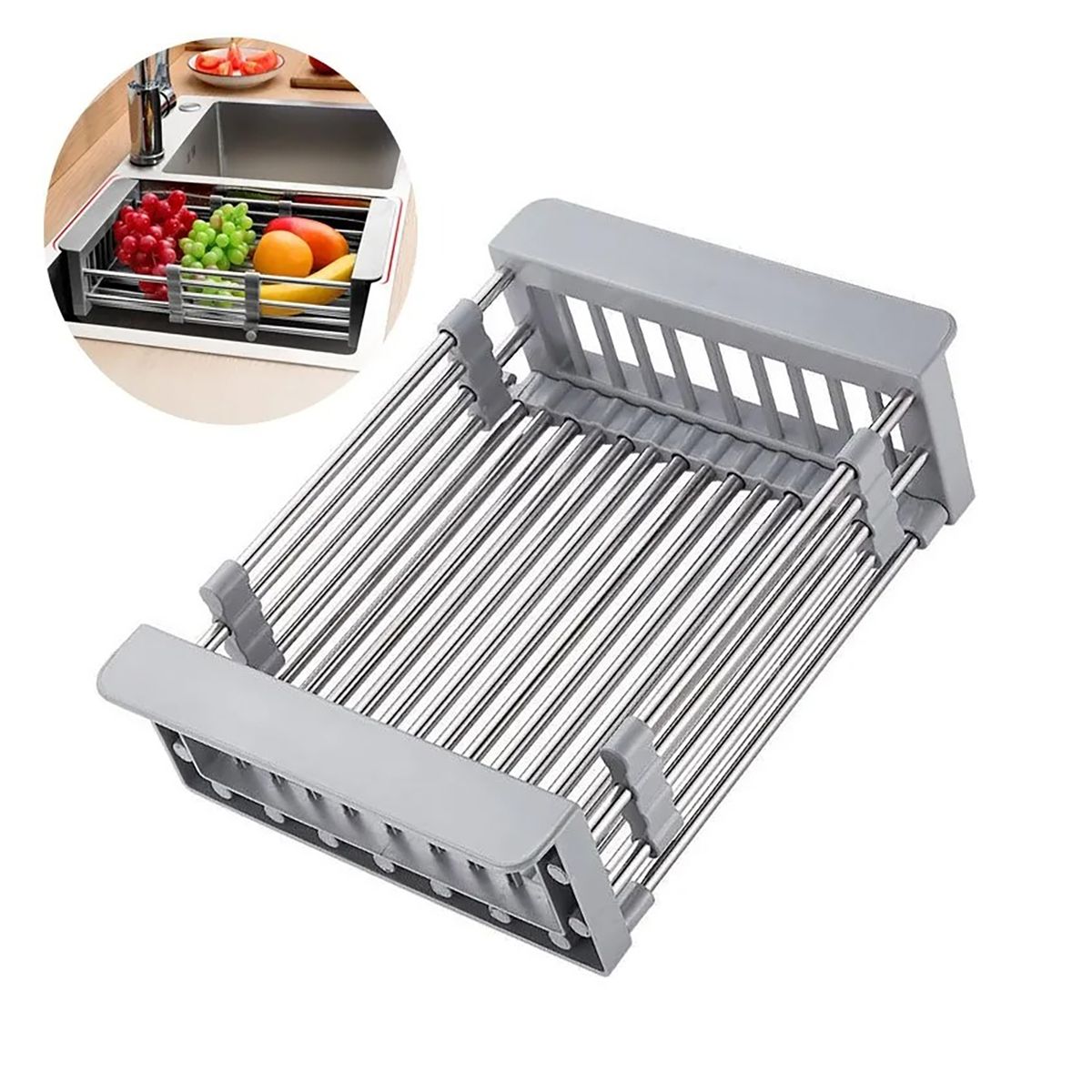 BELKRA - Escurridor Canasto Para Lavaplatos Verduras Loza