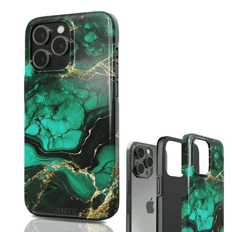 GENERICO - Funda Doble Efecto Mármol Carcasa Brillante para iPhone 13 Pro