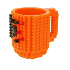 GENERICO - Taza Mug Lego Tazón Mug Con Lego Colores Regalo Cup Naranjo