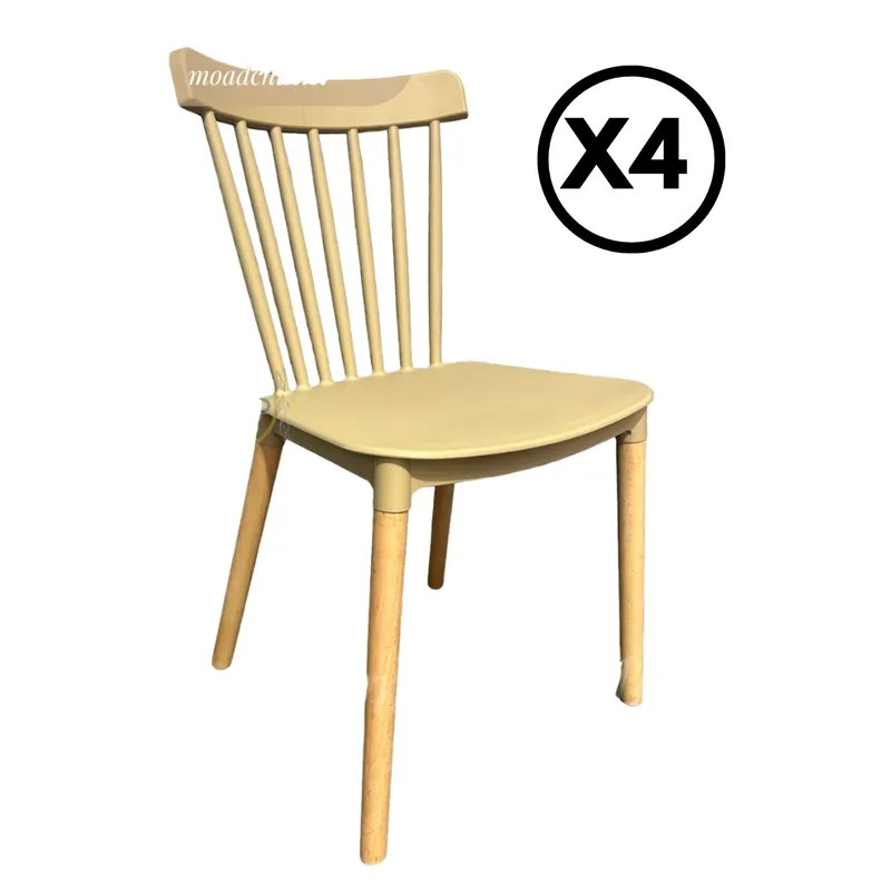 GENERICO - PACK 4 SILLAS WINDSOR BEIGE